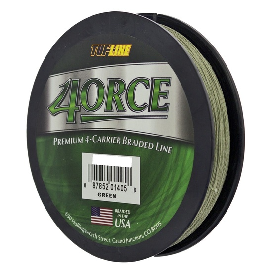 125yd Spool of 8lb Green Tuf-Line 4Orce 4 Carrier Braided Fishing Line