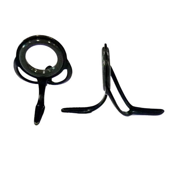 Size 6 Black Replacement Low Profile Fishing Rod Runner with Grey Aluminium Oxide Ring