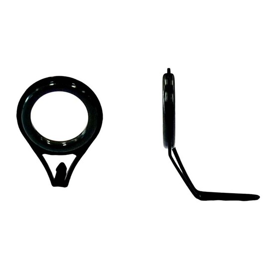 Size 10 Black Replacement Single Foot Fishing Rod Runner with Grey Aluminium Oxide Ring