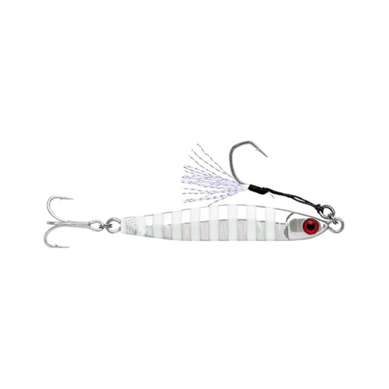 18gm Storm Gomoku Trick Metal Vertical/Casting Jig Lure - Zebra Glow Silver 