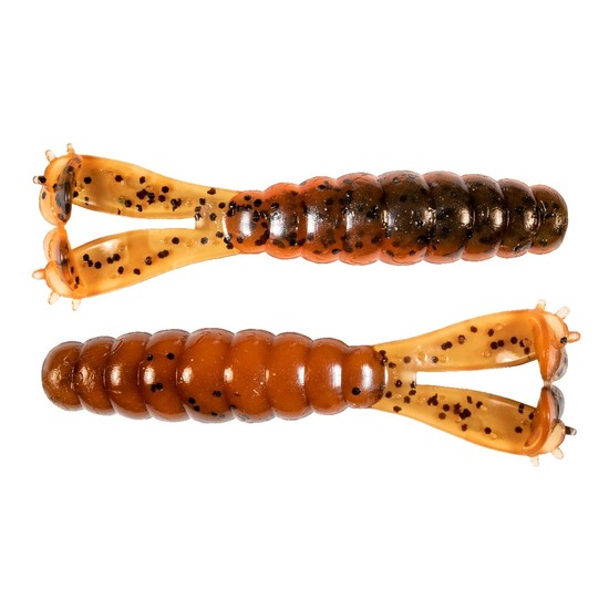3 Pack of 4.25 Inch Zman Billy Goat Soft Plastic Fishing Lures - Green Pumpkin/Orange
