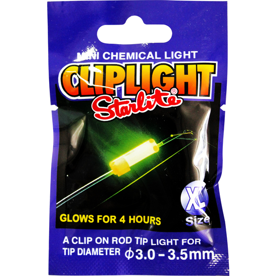 Extra Large Starlite Chemical Cliplight-Clip on Fishing Rod Tip Light-Glow Stick