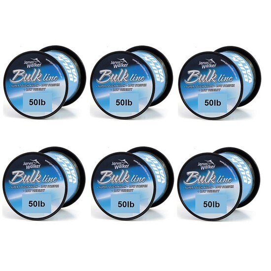 6 Spools of 50lb Jarvis Walker Mono Fishing Line-220m Spools