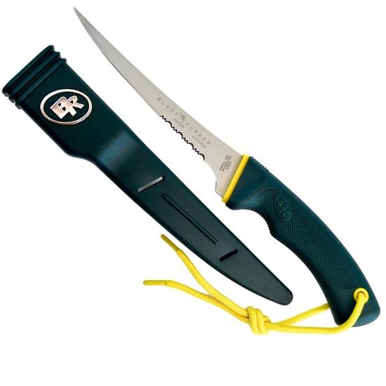 16cm Bladerunner Classic Fillet Knife with Bone Cutting Serrated Edge and Sheath