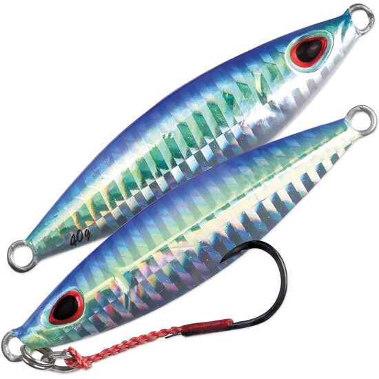 150gm Storm Gomoku Koika Jig - Slow Pitch Jig Fishing Lure - UV Blue Fusilier