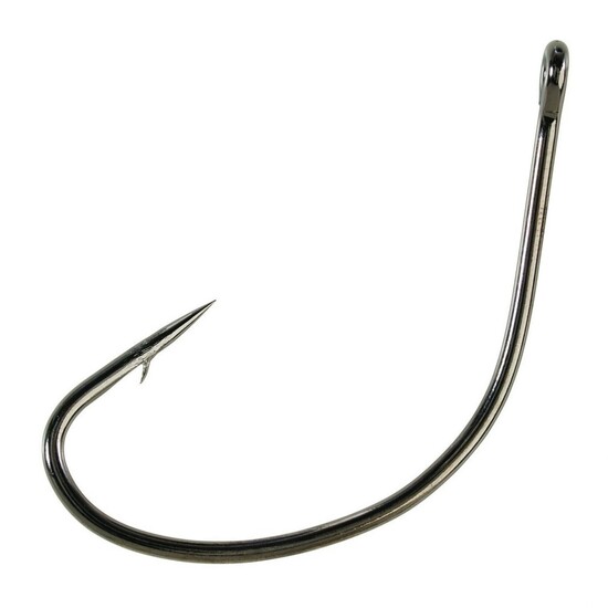 1 Box Of Size 1/0 Eagle Claw Lazer Sharp L141 Black Kahle Wide Gap Fishing Hooks: Qty: 46 Hooks