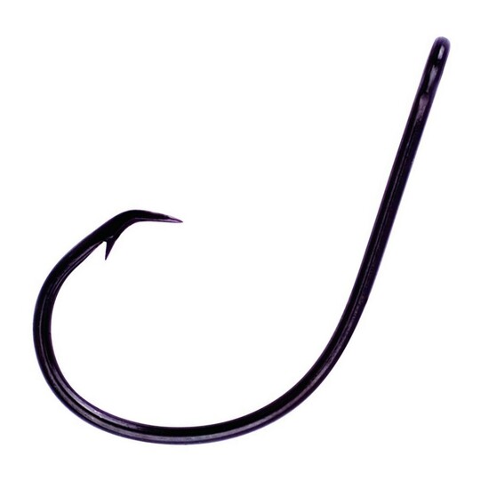 5 Packets of Size 1 Eagle Claw Lazer Sharp L702 Platinum Black Circle Hooks Qty: 50 Hooks