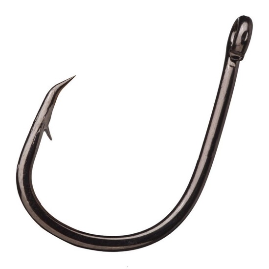 25 Pack of Size 1/0 Eagle Claw Lazer Sharp L8 Heavy Wire Extreme Black Live Bait Hooks
