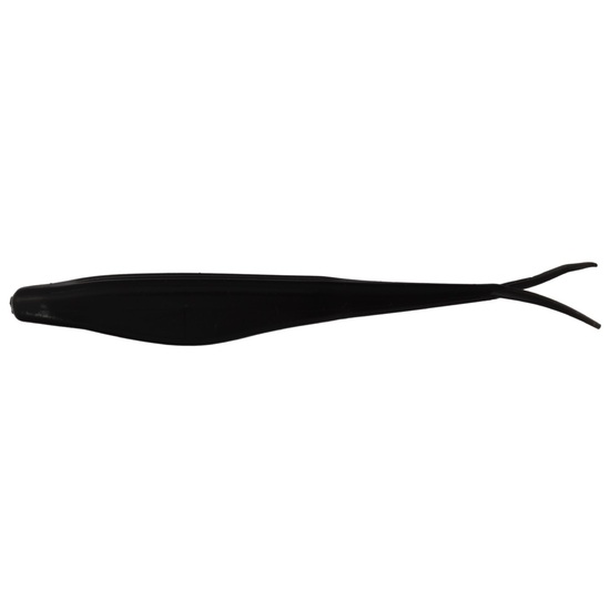 6 Pack of 6 Inch McArthy Tiddler Fluke Jerkbait Soft Plastic Lures - Black
