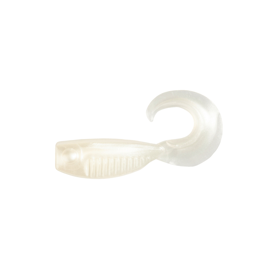 Zman 8 Pack of 2 Inch Guppy Grubz Soft Plastic Lures - PEARL