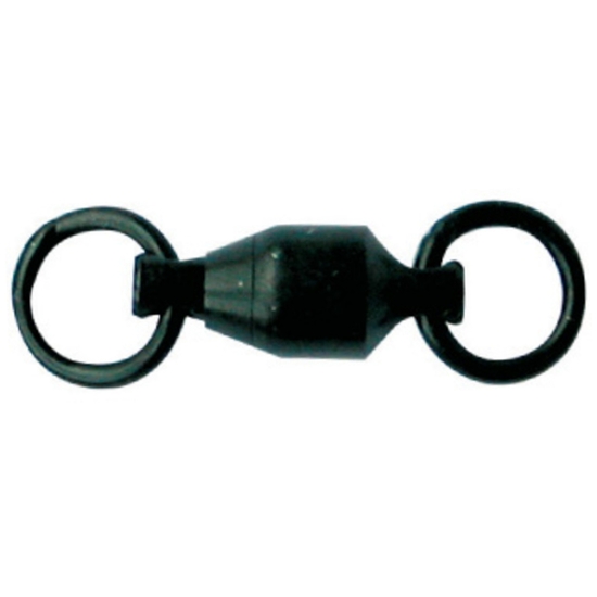 10 x Packets of Mustad Black Ball Bearing Swivels with Welded Rings - Size 6
