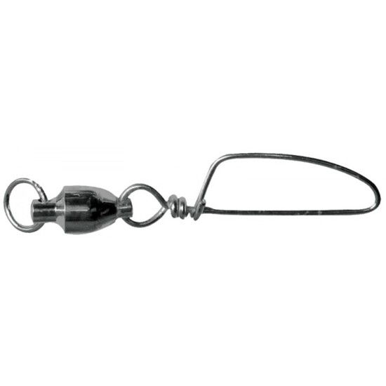 1 x Packet of Mustad Black Ball Bearing Swivels with Cross-Lock Snap Size 2