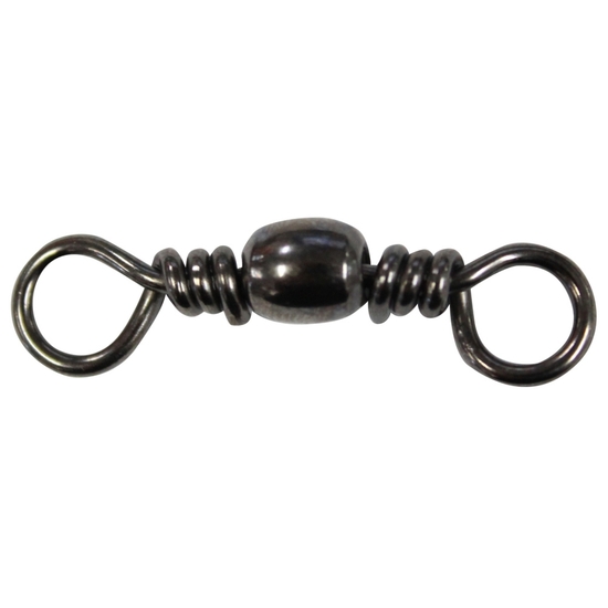 3 x Packets of Mustad Black Barrel Fishing Swivels - Size 14 - 22lb