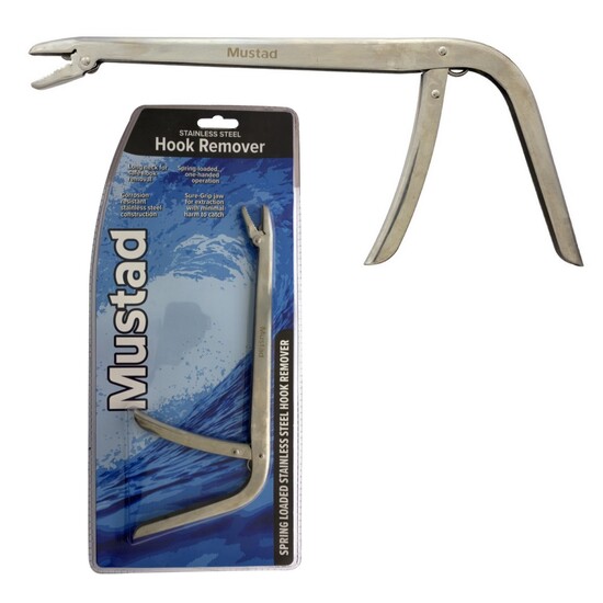 Mustad 9.5" Hook Remover and Sharpener Heavy Duty Stainless Steel 