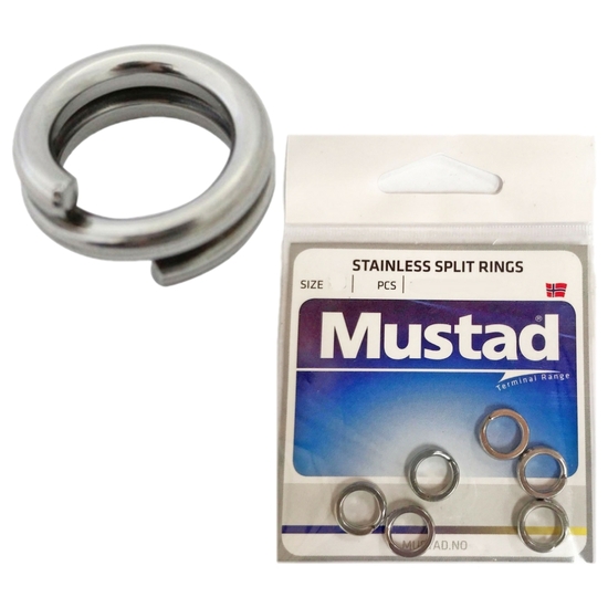 3 x Packets of Mustad Stainless Steel Fishing Split Rings For Fishing Lures - Size 7.2