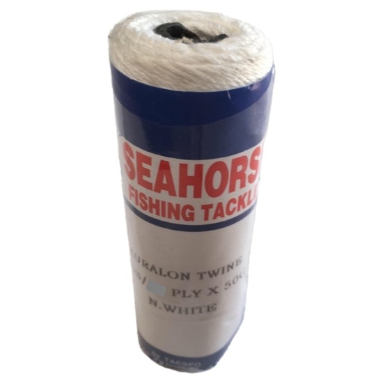 50gm Spool of 6 Ply Seahorse Kuralon Net Twine - White Netting Repair Twine
