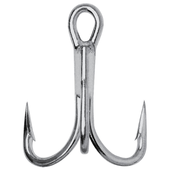 VMC 8527TI Size 2/0 Fishfighter 6x Strong Tinned Treble Hooks - 5 Hook Pro Pack