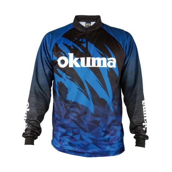 Okuma Tournament Sz Medium Lightweight Quick Dry Long Sleeve Fishing Shirt - UPF 50+ Fishing Jersey 