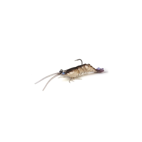 2 Pack of Zman 2.5 Inch PrawnZ Elite Pre-Rigged Soft Bait Lures - NATURAL PRAWN
