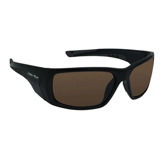 Ugly Fish PFN680 Recycled Fishing Net Black Frame/Brown Lens Wrap Sunglasses