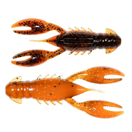 3 Pack of ZMan 3.5 Inch Pro Crawz Soft Plastic Fishing Lures - Green Pumpkin Orange