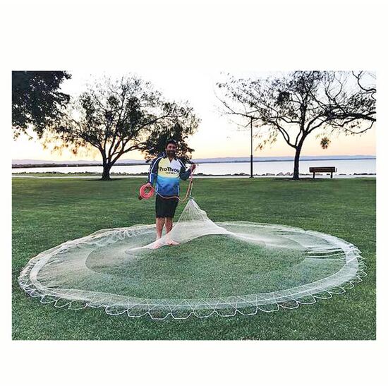 Pro Throw Mono Top and Bottom Pocket Cast Net with Lead Weights [Size: 10ft]
