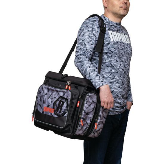 Rapala LureCamo Magnum Fishing Tackle Bag with Moulded Waterproof Bottom and Lid