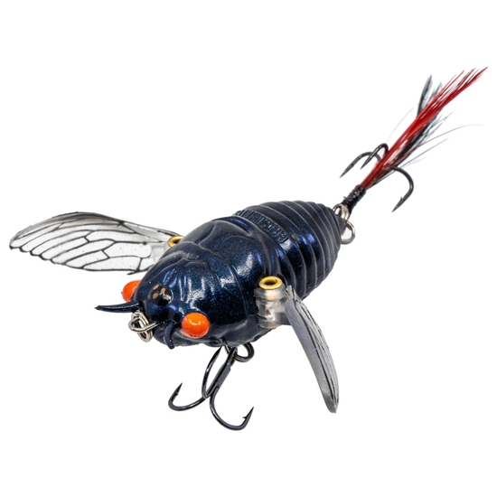 Chasebaits Lures Ripple Cicada Hollow Crawling Wings Fishing Lure 43mm - Red Eye