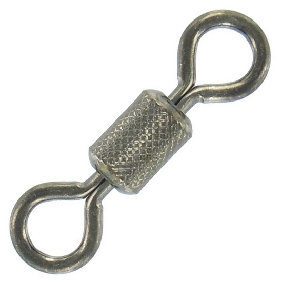 12 Pack of Size 2 Shogun S449 Black Rolling Fishing Swivels - 107lb