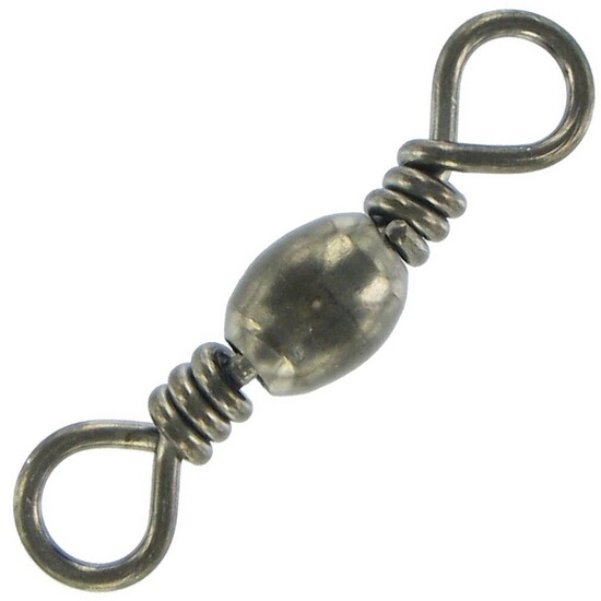 12 Pack of Size 4 Shogun S459 Black Barrel Fishing Swivels - 53lb