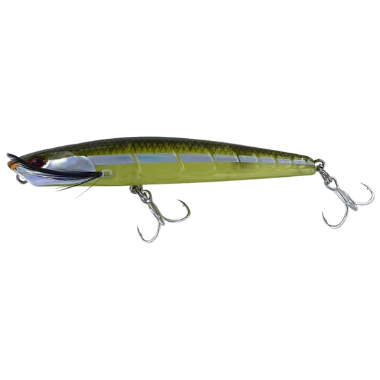 Chasebaits Lures Skinny Dog 65mm Surface Walker Top Water Fishing Lure - Olive Gar