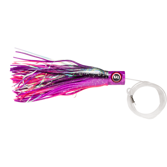 6 Inch Williamson Soft Dorado Catcher Rigged Trolling Skirted Lure - Black Night