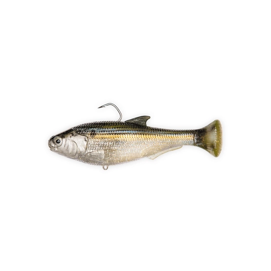 Zman 4.5 Inch Shadtron LT Rigged Soft Plastic Fishing Lure - THREADFIN SHAD