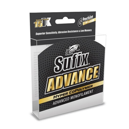 300m Spool of 6lb Clear Sufix Advance Hyper Copolymer Monofilament Fishing Line