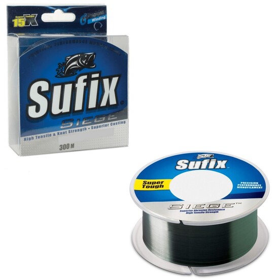300m Spool of 6.9lb Sufix Siege Low Vis Green Monofilament Fishing Line