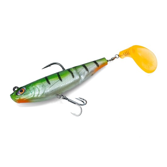90mm Chasebaits The Swinger - Pre-Rigged Paddle Tail Softbait Lure - Perch
