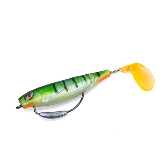 90mm Chasebaits The Swinger - Weedless Paddle Tail Softbait Lure - Perch