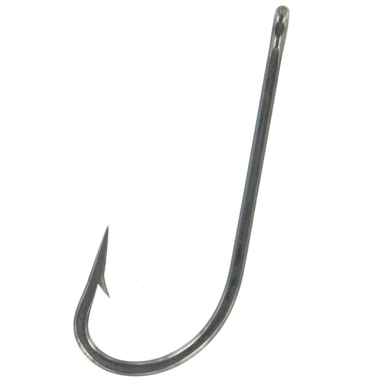 25 Pack of Size 1/0 Shogun T480 Black O'Shaughnessy Fishing Hooks - Chemically Sharpened
