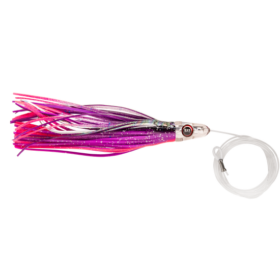 5.5 Inch Williamson Tuna Catcher Rigged Trolling Skirted Lure - Black Night