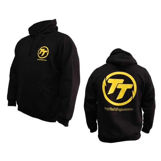 TT Fishing Fleece Hoodie with Drawstring Hood and Front Kangaroo Pocket