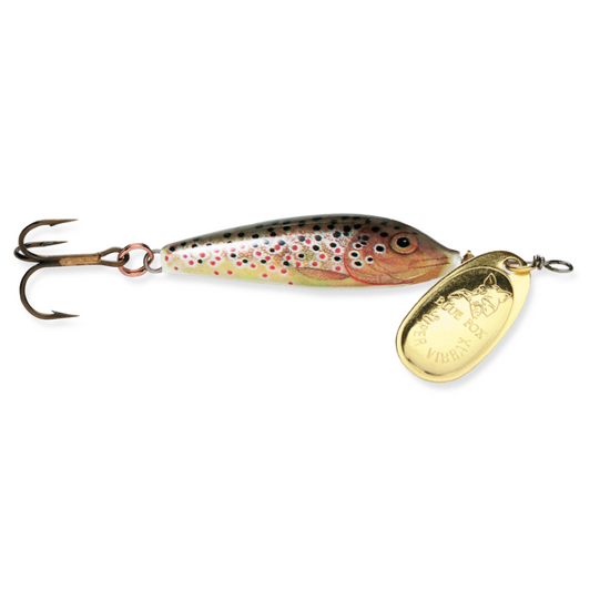 Size 2 Blue Fox Vibrax Minnow Spin 4gm Spinner Lure - Brown Trout