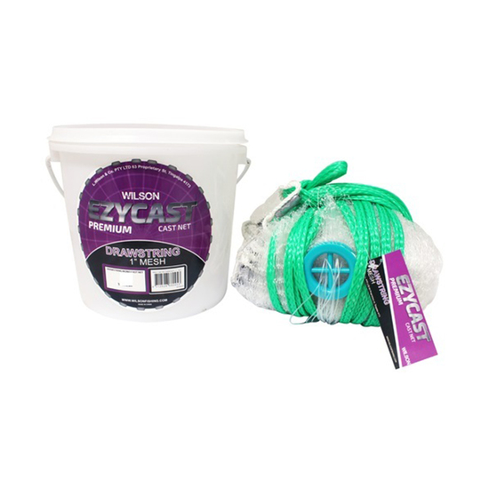 Wilson EZYCAST Drawstring Cast Net with 1 Inch Mesh Size [Drop: 10ft]