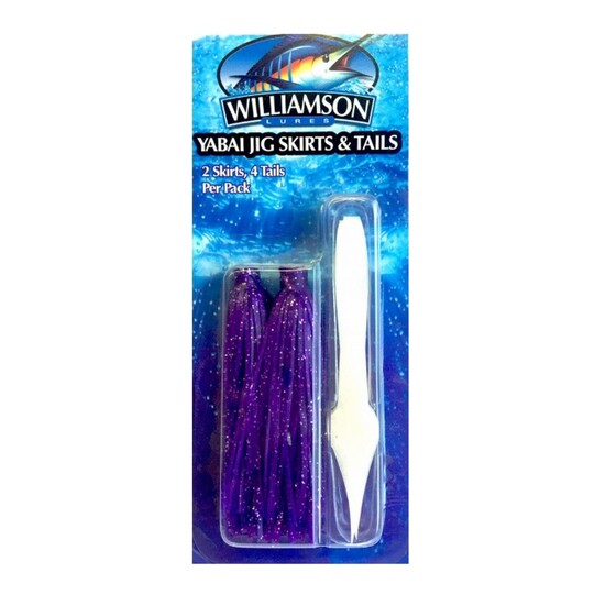 Williamson Replacement Yabai Jig Skirts and Tails - Black/Purple