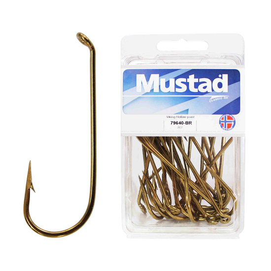 Mustad 79640 - Size 8/0 Qty 25 - Viking Hollow Point Bronzed/Forged