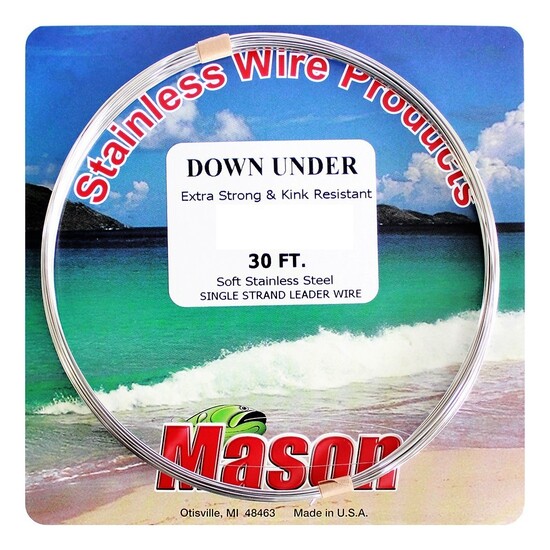 30ft Coil of 100lb Mason Down Under Soft Stainless Steel Fishing Wire Leader
