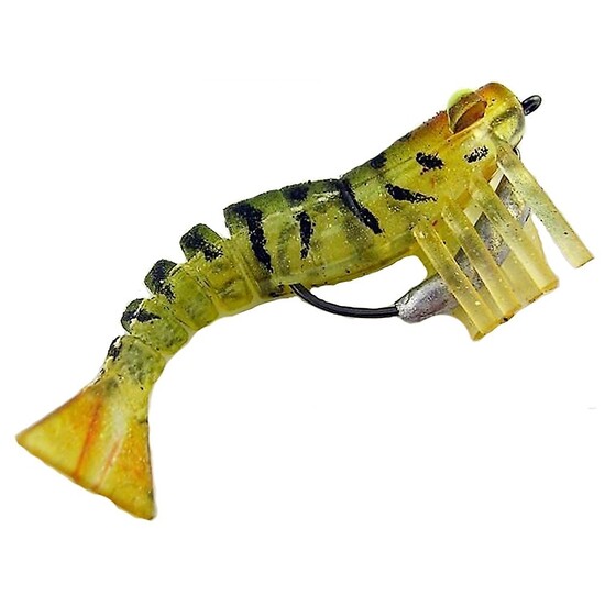 Zerek Live Shrimp - 50mm Pre Rigged Lumo Eyes - 01 Colour - Kevlar Jointed Body