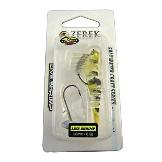 Zerek Live Shrimp - 50mm Pre Rigged Lumo Eyes - 09 Colour - Kevlar Jointed Body