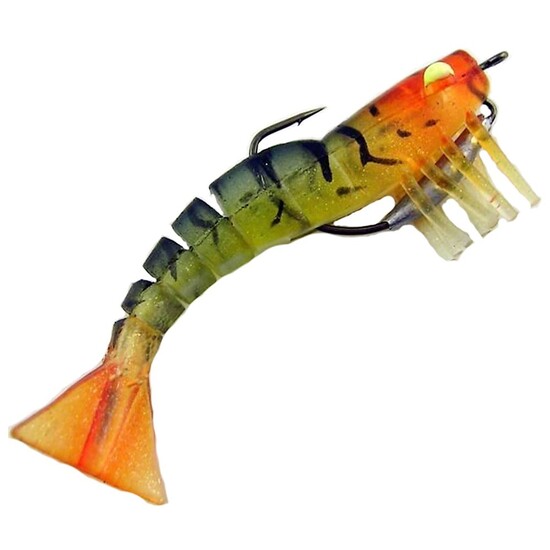 89mm Zerek Live Shrimp Pre Rigged Lumo Eyes Kevlar Jointed Body Lure