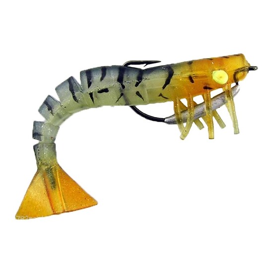 Zerek Live Shrimp - 127mm Pre Rigged Lumo Eyes - Colour 01 - Kevlar Jointed Body